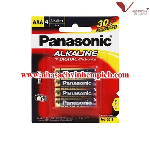 PIN 3A PANASONIC CHÍNH HÃNG Pin tiểu AAA Panasonic Alkaline LR03T/4BPKV (LR03T/4B-V)
