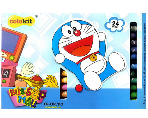 Bút sáp màu DORAEMON THIÊN LONG 24 màu CR-C06/DO