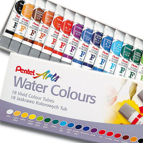 Màu Nước Pentel 18 Tuyp (5ml)