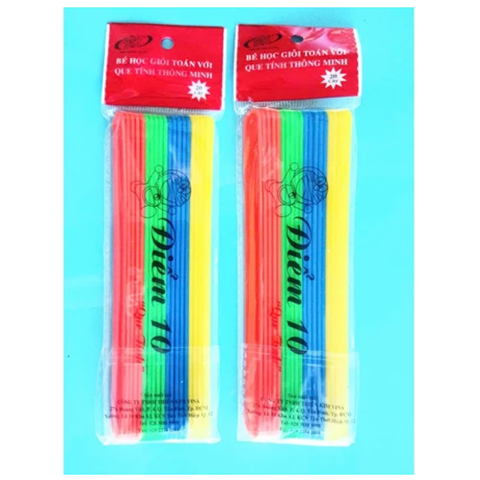 Que Tính Điểm 10 Bằng Nhựa An Toàn Cho Bé Tập Đếm/ Que Tính Gỗ Cho Bé Tập Đếm