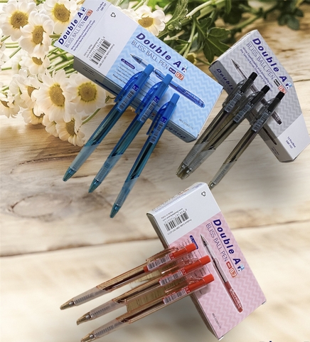 Hộp 12 cây Bút bi Double A Bliss ngòi 0.7mm