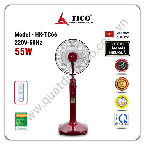Quạt cây điều khiển HK-TC66 - Công suất 55W - Sải cánh 400mm