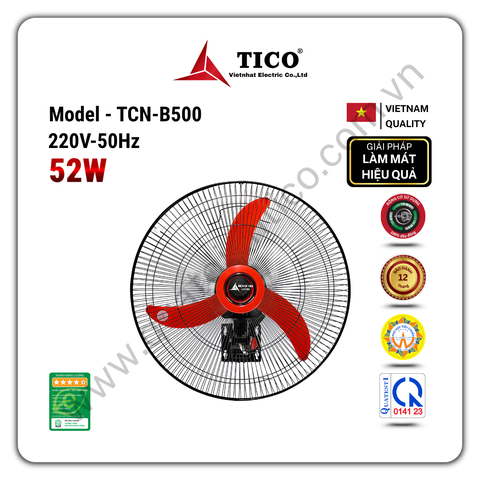 Quạt treo công nghiệp TCN-B500 - Công suất 52W - Sải cánh 450mm