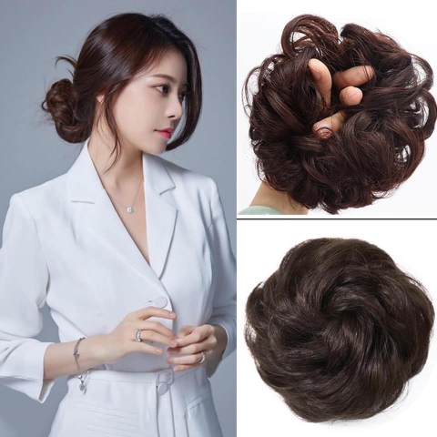 Tóc Giả Cột Búi Xoăn Lơi Kiểu Cô Dâu BCX - 12 | Tóc Giả Wina