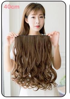 Tóc kẹp xoắn 5 kẹp 40cm PKT-15