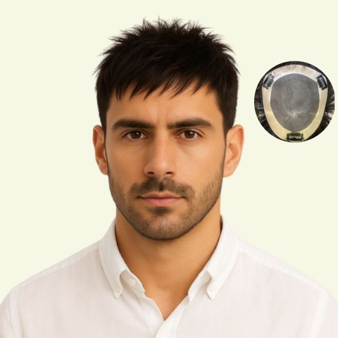 Tóc Giả Nam Che Hói - Kiểu Mohican Bằng Tóc Thật | Wina