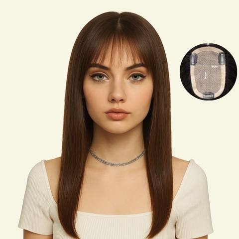 Tóc Giả Che Hói Nữ - Che Thưa Bạc Siêu Da 3D 7x10 | Wina