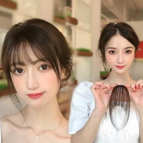 Mái Giả Thưa Tóc Thật Form Dày MT-001 | Wina Wigs