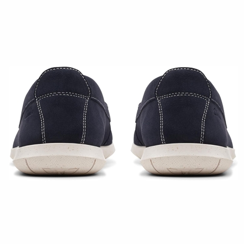 Giày lười nam da lộn Clarks Flx Stp – Màu Navy