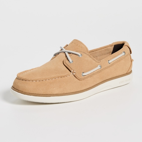 Giày lười nam Cole Haan GP Windward Boat – Màu nâu nhạt