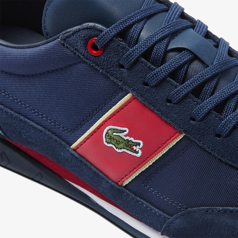 Giày nam Lacoste Angular Textile and Leather 222 – Xanh Navy