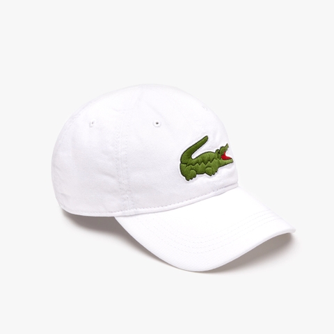 Mũ Lacoste Gabardine Big Crocodile (Trắng)