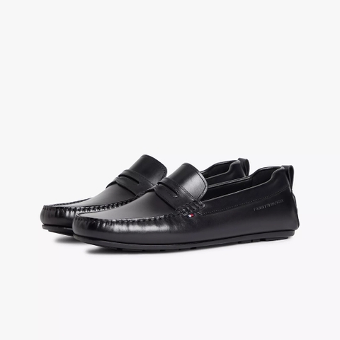 Giày lười nam Tommy Hilfiger Leather Driving Loafer 05790 – Màu đen