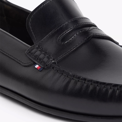 Giày lười nam Tommy Hilfiger Leather Driving Loafer 05790 – Màu đen