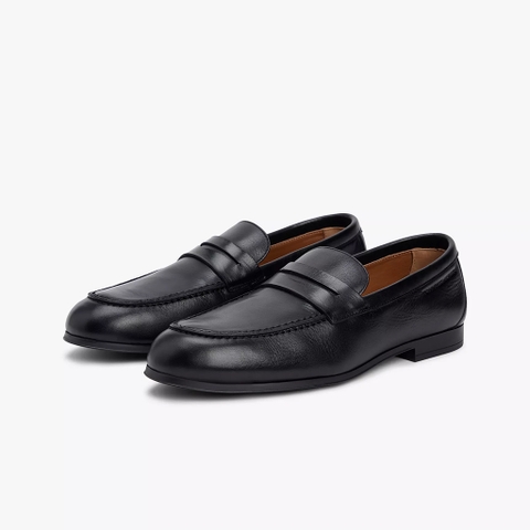 Giày lười nam Tommy Hilfiger Leather Loafer 05849 – Màu đen