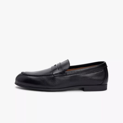 Giày lười nam Tommy Hilfiger Leather Loafer 05849 – Màu đen