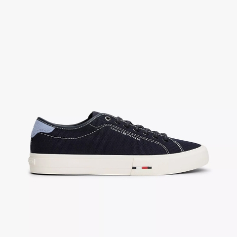 Giày thể thao nam Tommy Hilfiger Signature Canvas – Màu Xanh Navy
