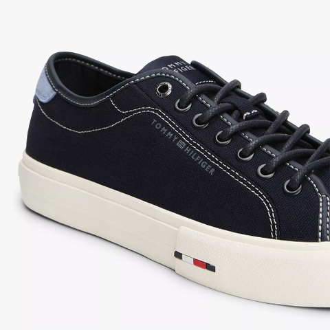 Giày thể thao nam Tommy Hilfiger Signature Canvas – Màu Xanh Navy