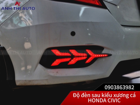 Độ đèn LED sau HONDA CIVIC kiểu xương cá