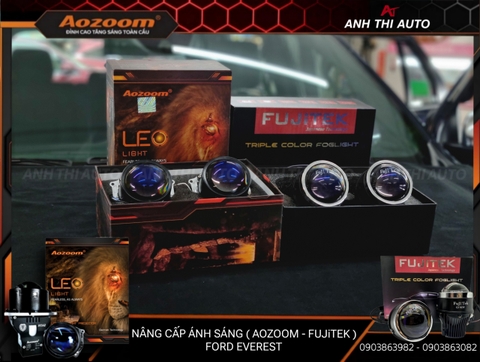 Combo BI PHA LED Aozoom LEO LIGHT và bi gầm Fujitek