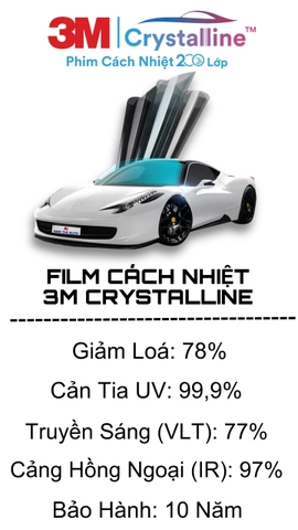 Bảng Giá Dán Film 3M Gói Crystalline
