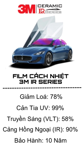 Bảng Giá Dán Film 3M Gói IR Series