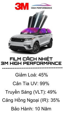 Bảng Giá Dán Film 3M Gói High Performance