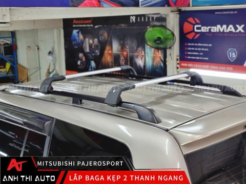 Baga Kẹp 2 Thanh Ngang Trên Mui Xe Mitsubishi Pajero Sport