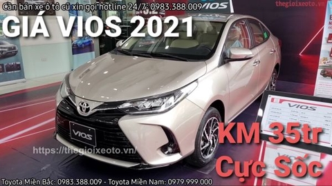 [VIDEO] Giá xe Toyota Vios 2021 ưu đãi cực lớn lên tới 35tr khi mua xe.!
