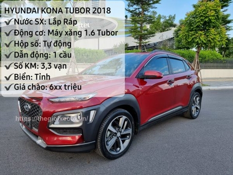 Bán Hyundai Kona 1.6 Turbo 2018 siêu lướt, xe đẹp giá lại cực rẻ.!