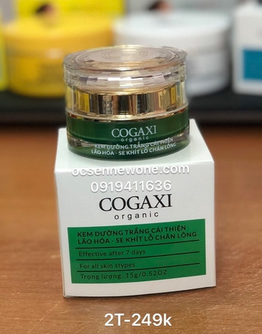 Kem dưỡng trắng cải thiện lão hóa - se khít lỗ chân lông COGAXI-2T-organic-15g 