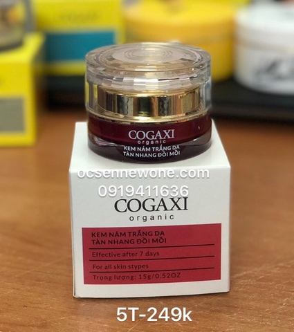 Kem nám trắng da tàn nhang đồi mồi COGAXI-organic-15g-5T 