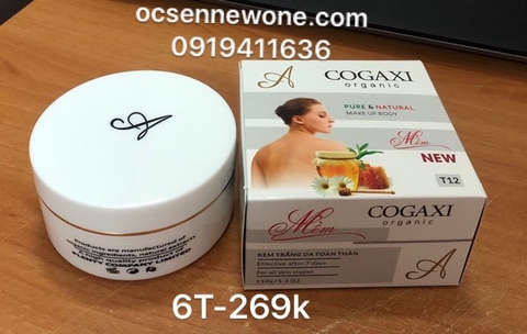 Kem trắng da toàn thân COGAXI-organic -150g- Pure & Natural Make up body-6T 