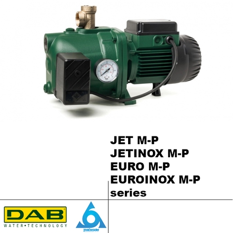 Series Máy bơm nước DAB JET M-P, JETINOX M-P, EURO M-P, EUROINOX M-P