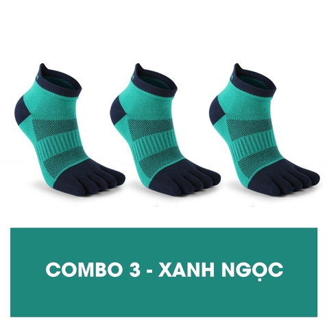 Tất chạy bộ xỏ ngón Meikan MK1904 - Combo 3 Xanh S