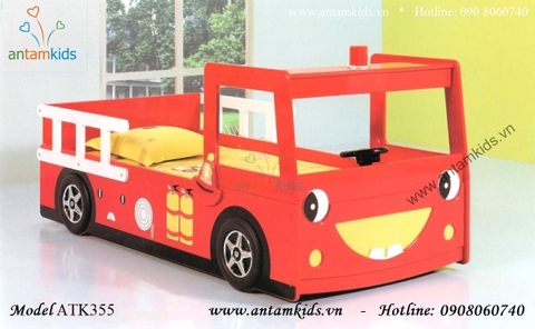 Giường xe ô tô Cứu hỏa cho bé Trai - Màu đỏ, cá tính siêu ngộ nghĩnh ATK355