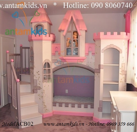 Giường lâu đài hồng Anatolia ACB02