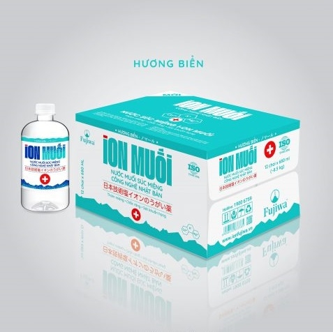 Nước ion muối Fujiwa hương biển 680ml (thùng 12 chai)
