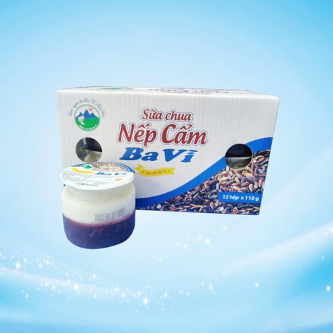 Sữa chua nếp cẩm Ba vì (thùng 12 hũ)