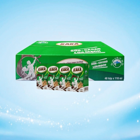 Thức uống dinh dưỡng KaKa vị cacao lúa mạch 110ml (thùng 48 hộp)