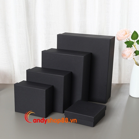 Hộp quà giấy kraft đen