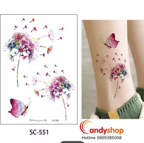 Hình Xăm Tatoo Bồ Công Anh SC-551