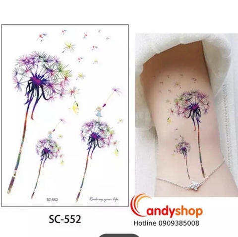 Hình Xăm Tatoo Bồ Công Anh SC-552