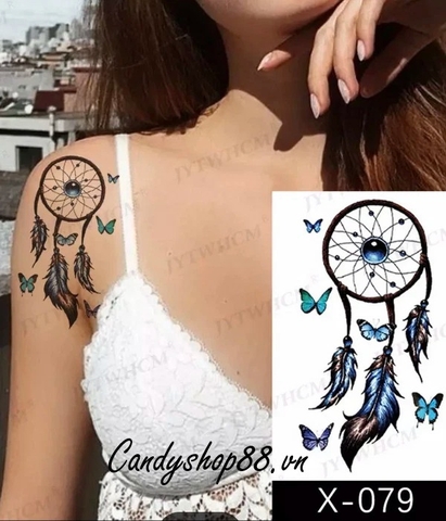 Hình xăm dán tattoo DreamCatcher X-079