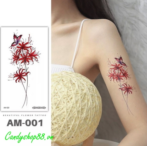 Hình xăm tattoo hoa bỉ ngạn AM-001