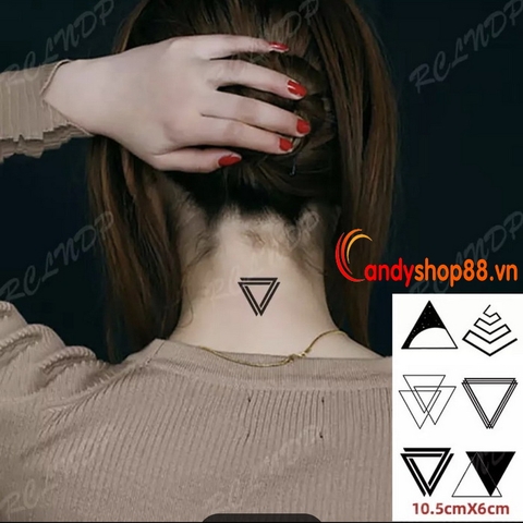 Hình xăm dán tattoo tam giác QQ-81