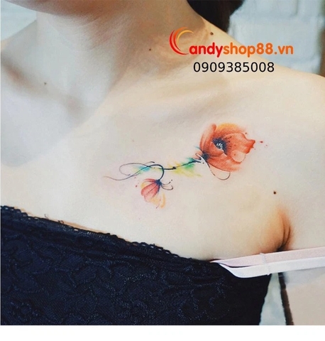 Hình xăm dán tattoo kiểu hoa RC-274p2