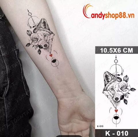 Hình xăm dán tattoo Cáo K-10