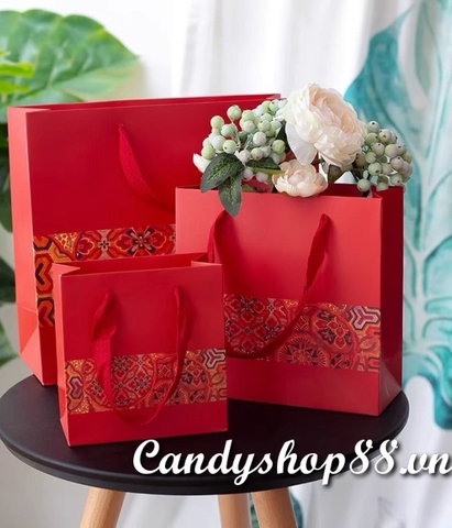 Túi Giấy Quà Tặng BQ-008A Cho Các Dịp Lễ Tết - Mẫu Sang Trọng - Hàng Nhập - Candyshop88