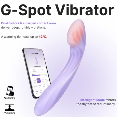 Svakom Margot máy rung 2 đầu sưởi ấm điểu khiển qua app